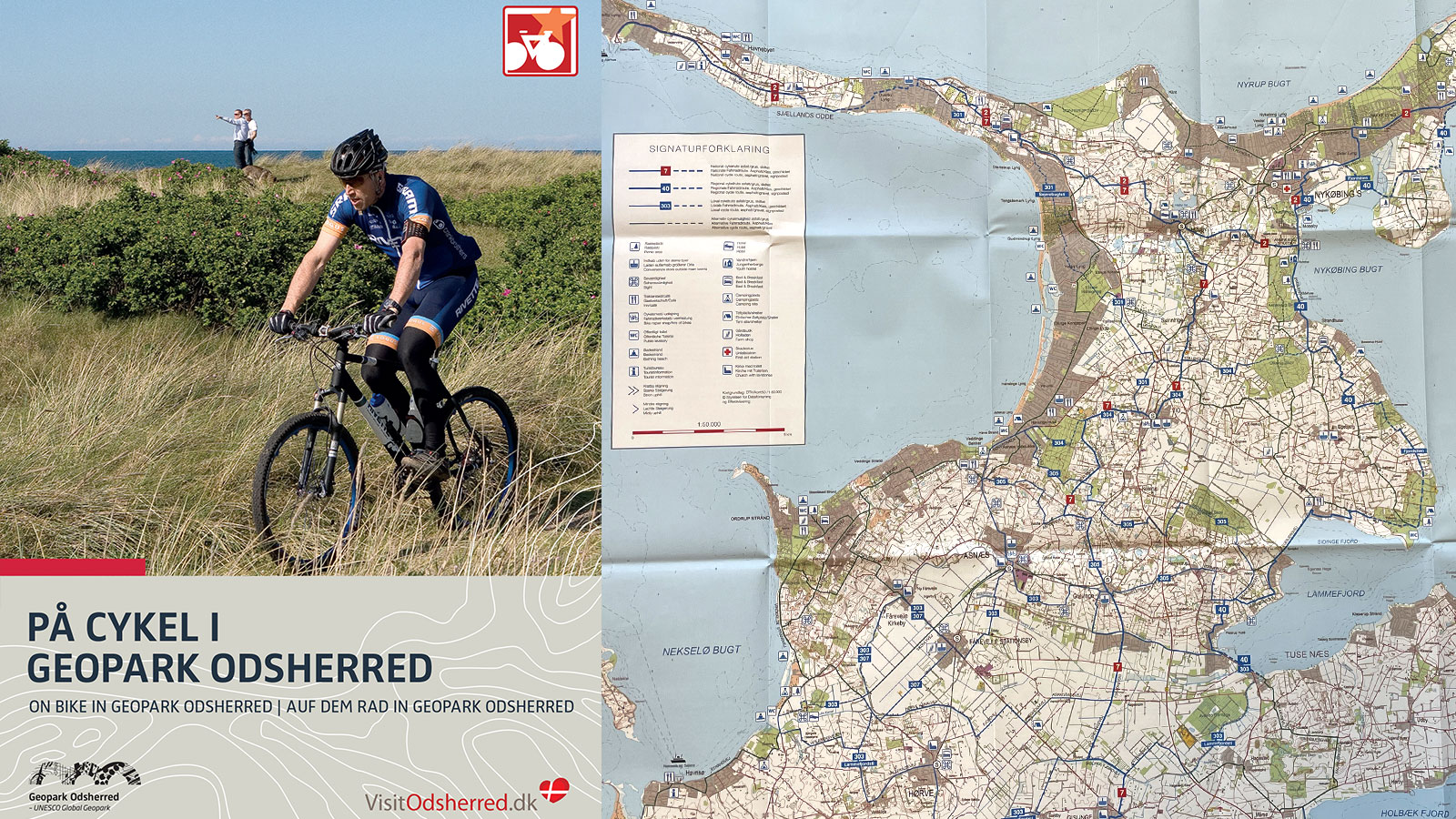 Cykelkort over Odsherred